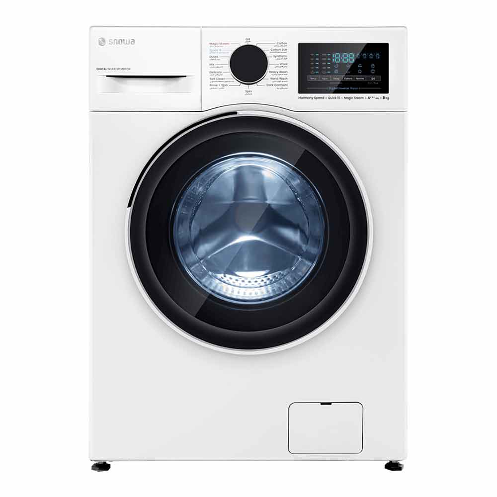 ماشین لباسشویی اتوماتیک اسنوا مدل SWM-B80W ظرفیت 8 کیلوگرم