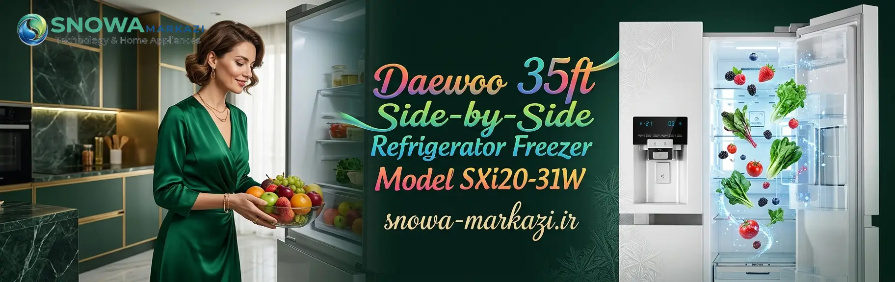 یخچال فریزر ساید بای ساید 35 فوت دوو مدل SXi20-31W